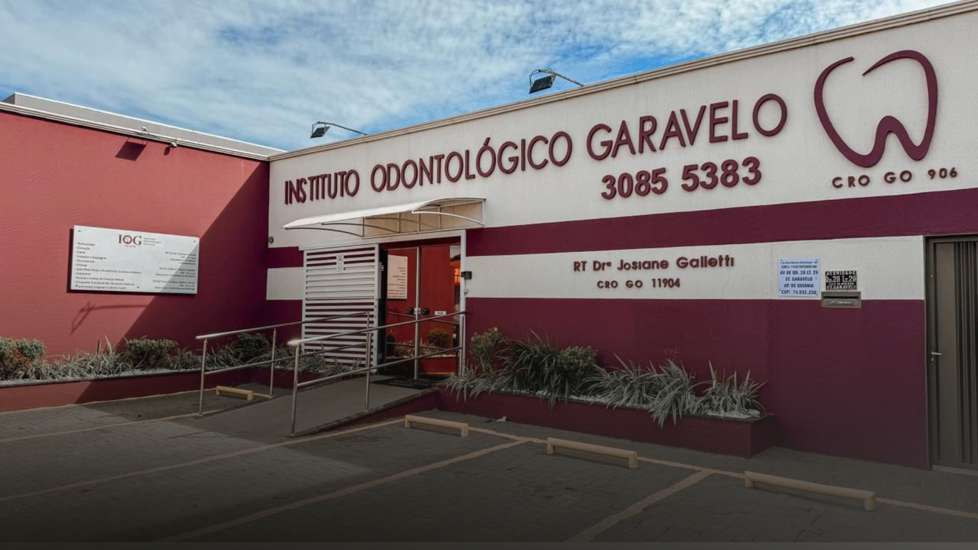 Fachada da clínica Instituto Odontológico Garavelo em Aparecida de Goiânia